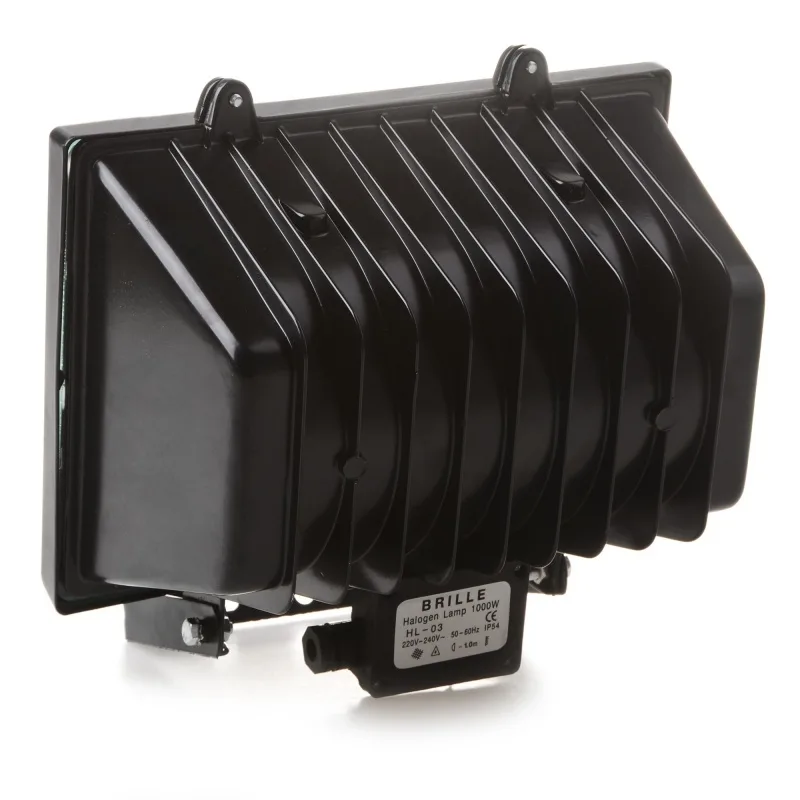 Прожектор вуличний галогенний IP54 HL-03 1000W black чорний фото 2