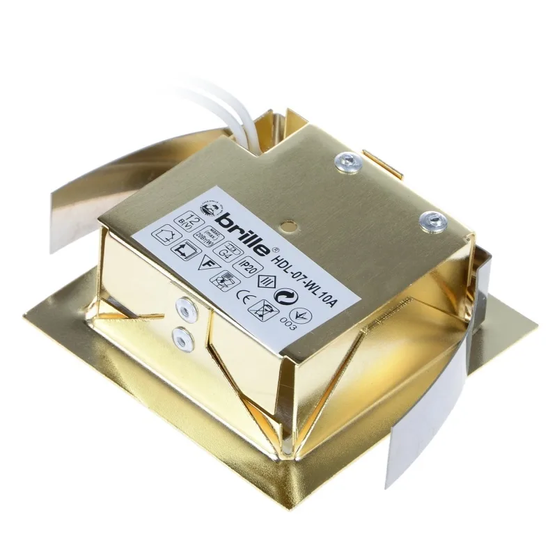 Світильник меблевий точковий квадрат HDL-07-втL10A BRASS фото 3