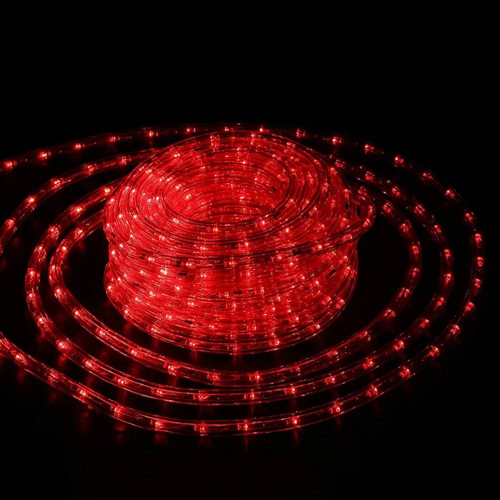 Стрічка дюралайт світлодіодна 220V 16W RED IP44 1m (BY-007) фото 5