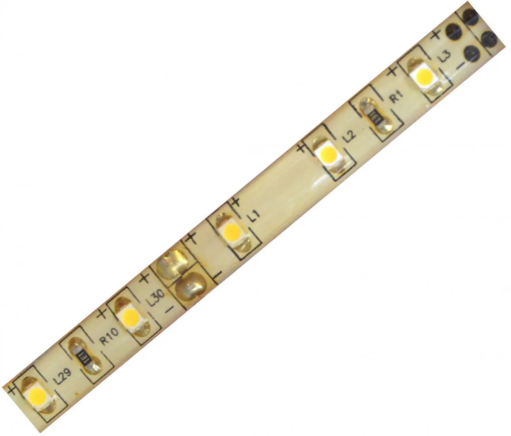 Світлодіодна стрічка вологозахищена теплий відтінок 12V 4.8W 3528 WW PCB IP65 1m (BY-008/60) фото 4