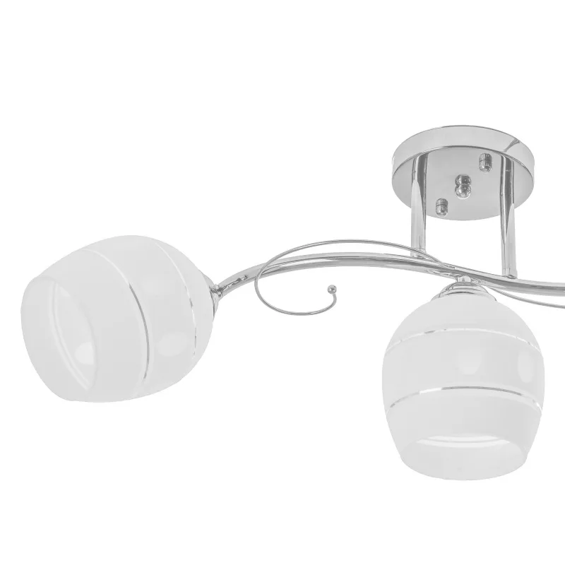 Люстра стельова в спальню E27 60W CH+WH (LK-589C/3) фото 3