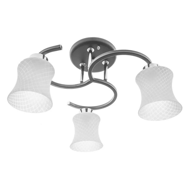 Люстра стельова в спальню E27 60W BK (LK-604C/3)