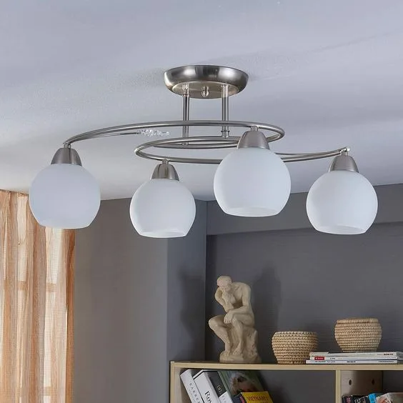 Люстра стельова в зал E27 60W WH (LK-645C/4) фото 3