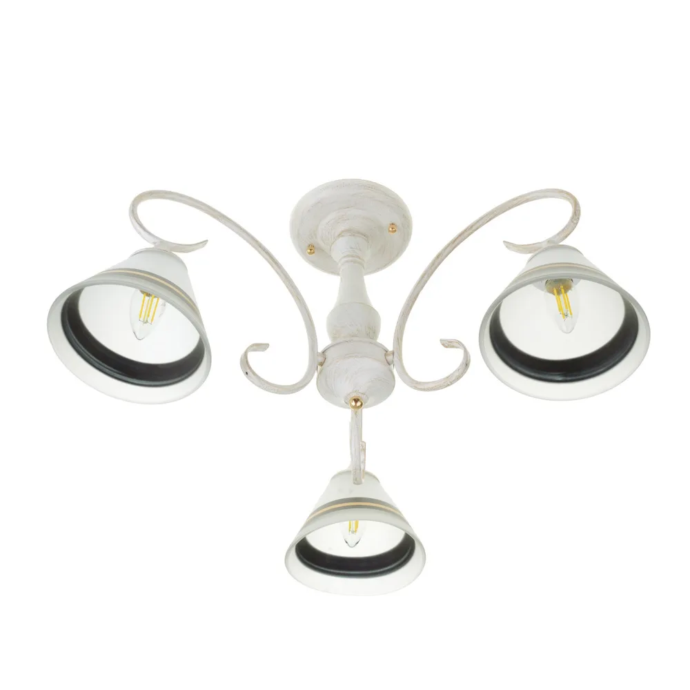 Люстра стельова E27 60W WH (LK-707S/3) фото 1