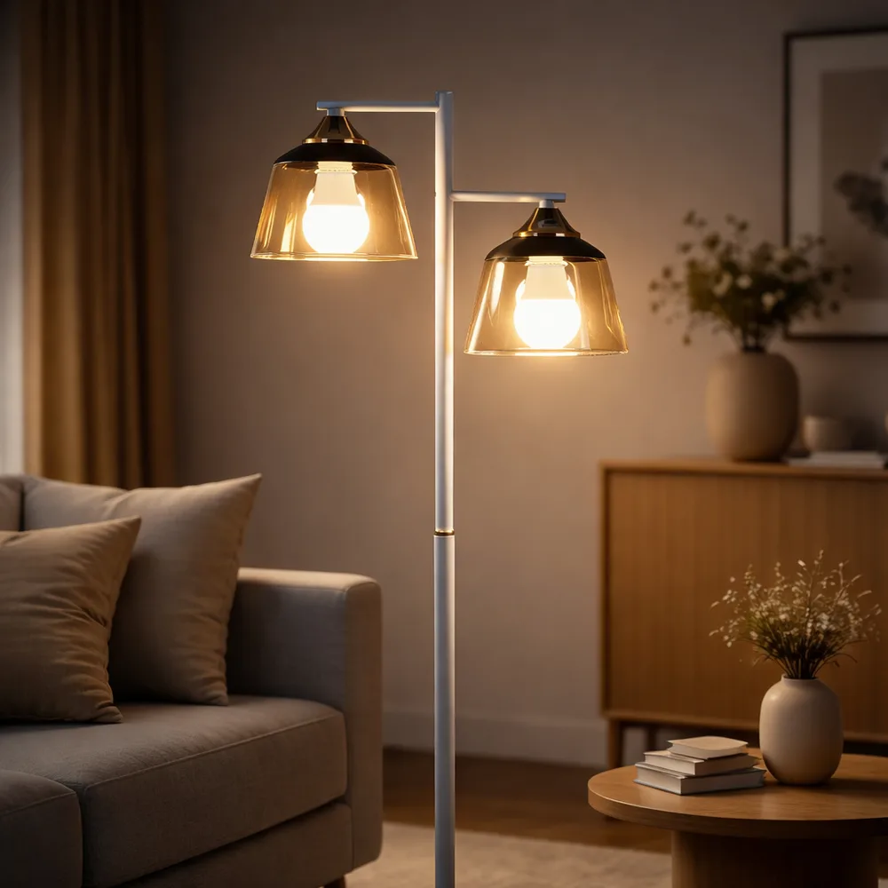 Торшер класичний LK-725F/2 E27 WH+FG фото 3