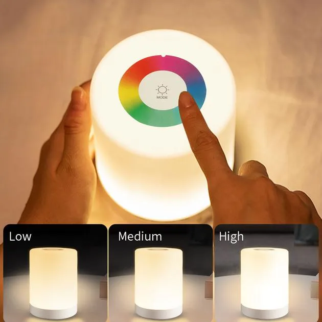 Настільний світильник з usb, з акумулятором TE-061 RGB+3000K; USB фото 1