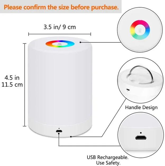 Настільний світильник з usb, з акумулятором TE-061 RGB+3000K; USB фото 6