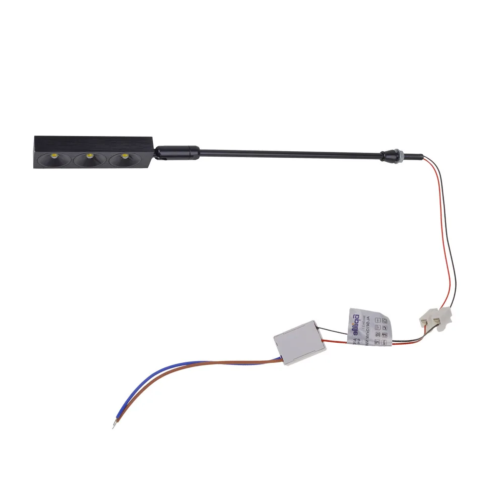 Підсвітка світлодіодна настінна врізна AL-543/3*1W NW LED BK фото 4