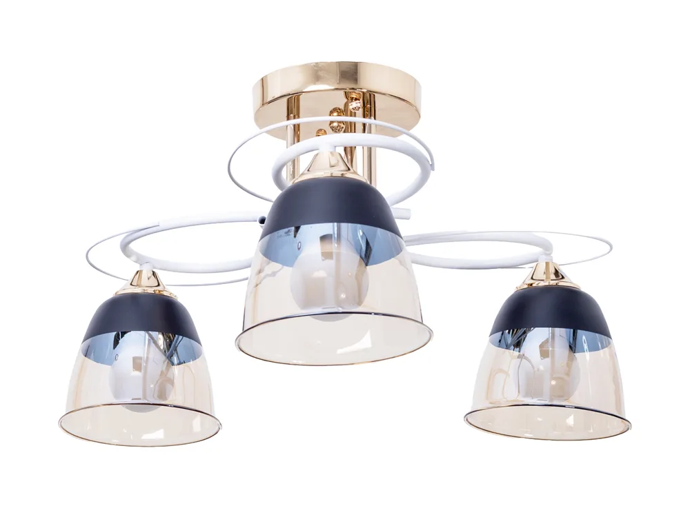 Люстра стельова LK-727S/3 E27 WH+FG фото 1