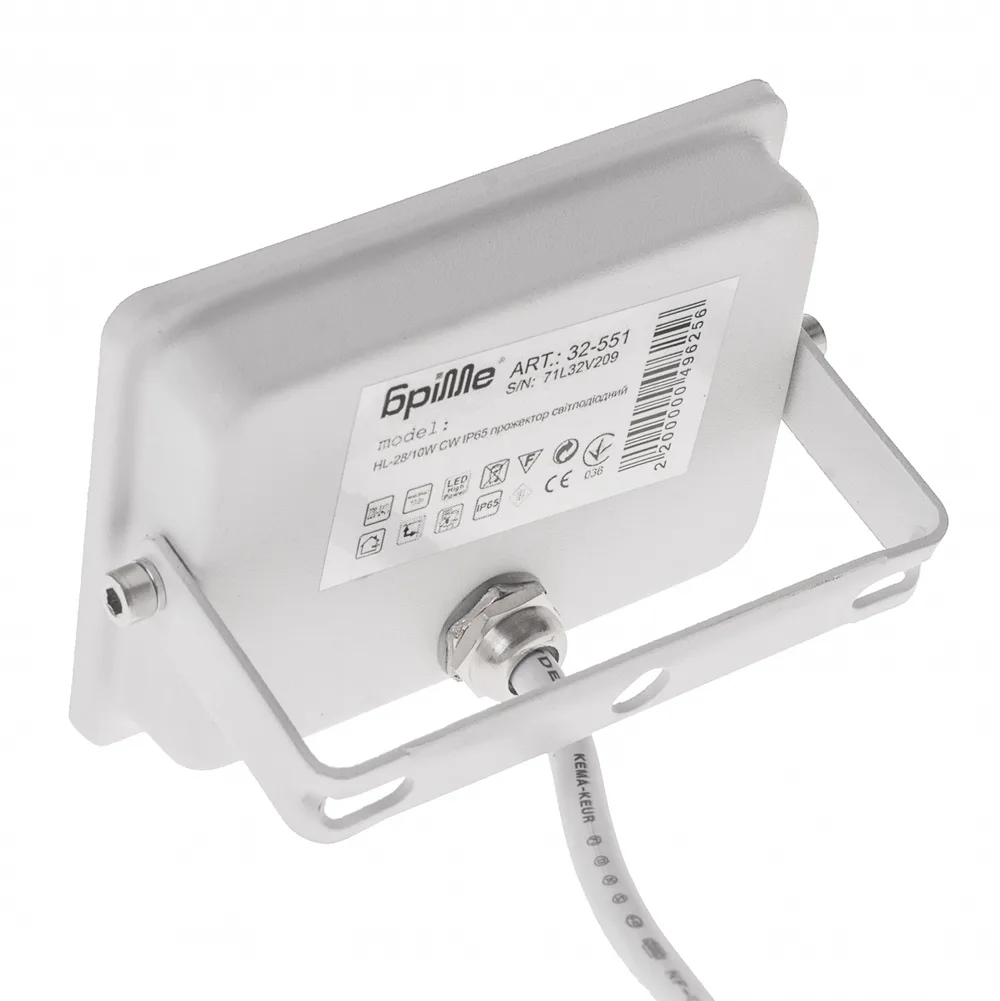 Прожектор вуличний LED вологозахищений IP65 HL-28/10W CW фото 4