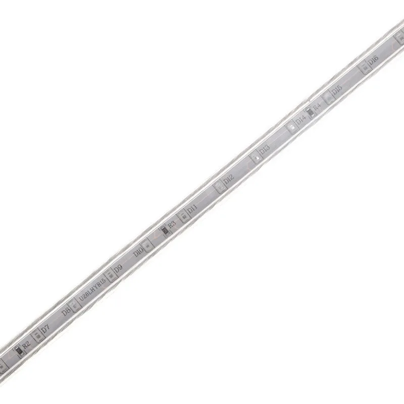 Кольорова LED стрічка вологозахищена 220V 4.8W 2835 RGB WHITE PCB IP65 1m (BY-028/60) фото 2
