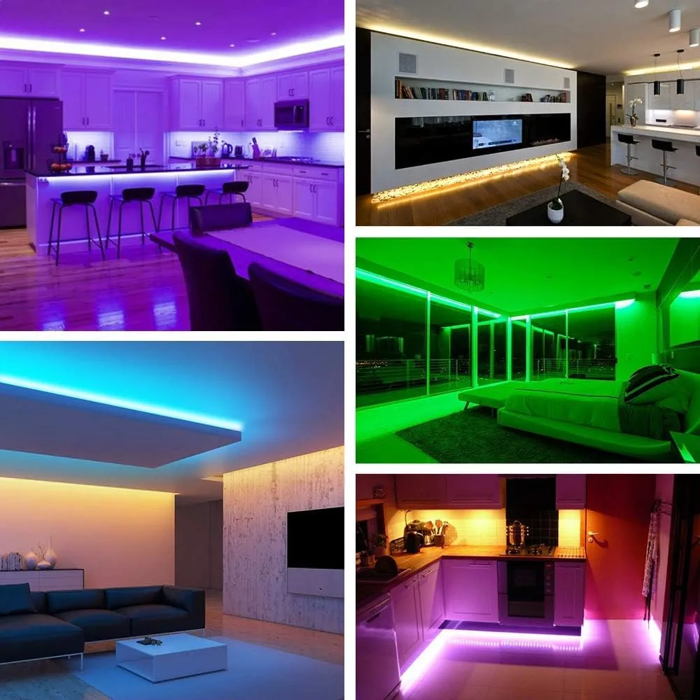 Кольорова LED стрічка вологозахищена 220V 4.8W 2835 RGB WHITE PCB IP65 1m (BY-028/60) фото 7