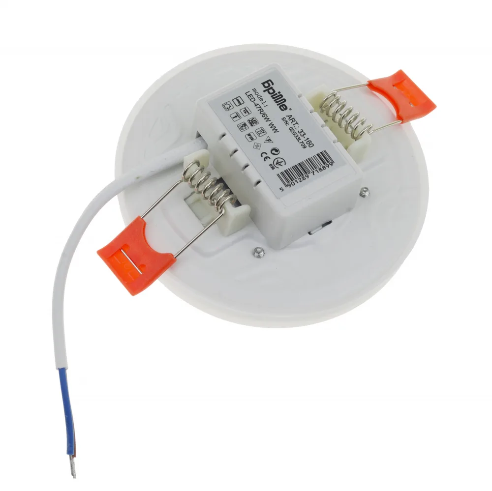 Стельовий врізний світильник для ванної LED-47R/6W WW фото 3