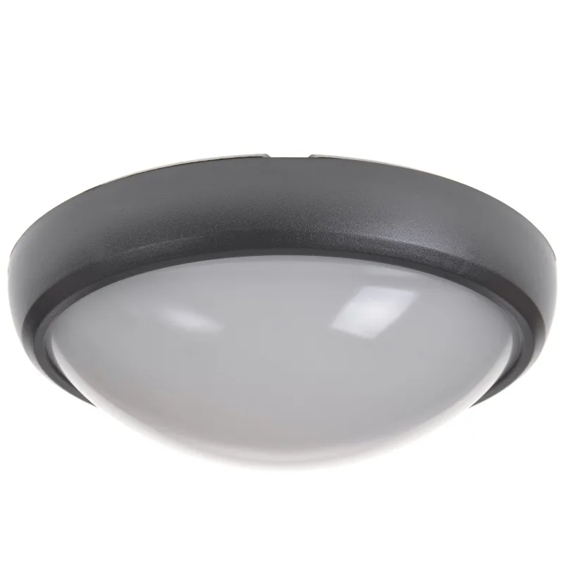 Настінно-стельовий накладний енергозберігаючий AL-37/8W IP54 NW BK led фото 2