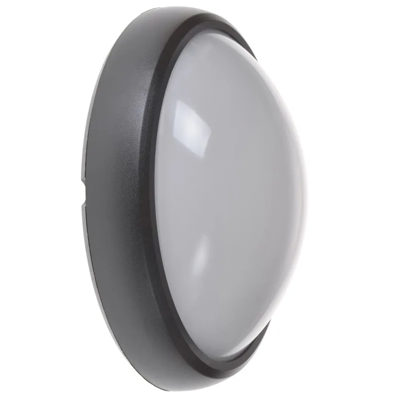 Настінно-стельовий накладний енергозберігаючий AL-38/12W IP54 NW BK led фото 1